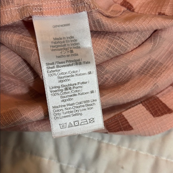 Madewell Pink Textured Sundress with Geometric Pattern - Picture 8 of 10